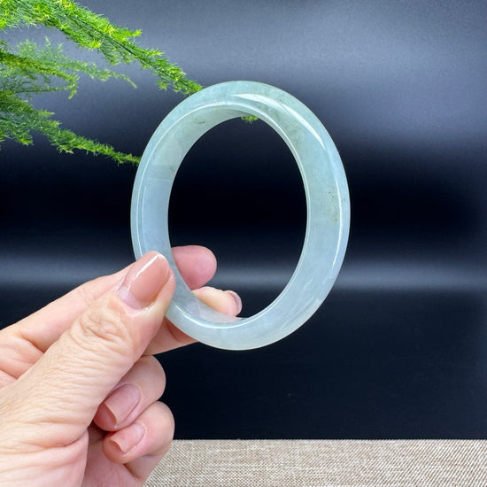 Genuine Burmese Green Jade Jadeite Bangle Bracelet ( 56.7mm )