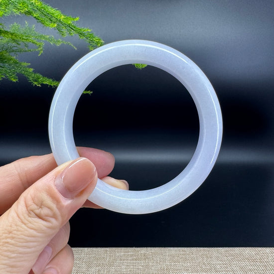 Genuine Burmese Lavender Jade Jadeite Bangle Bracelet (56.8mm)