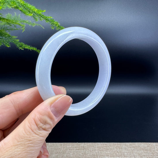 Genuine Burmese Lavender Jade Jadeite Bangle Bracelet (56.8mm)