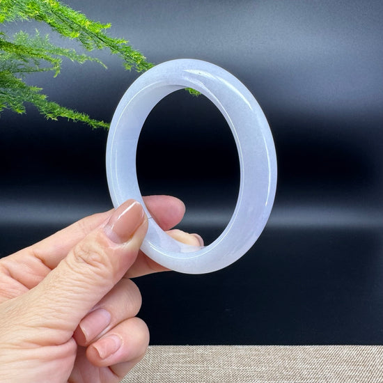 Genuine Burmese Lavender Jade Jadeite Bangle Bracelet (56.8mm)