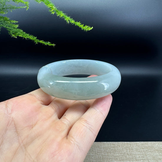 Genuine Burmese Icy Green Jade Jadeite Bangle Bracelet ( 56.8mm )