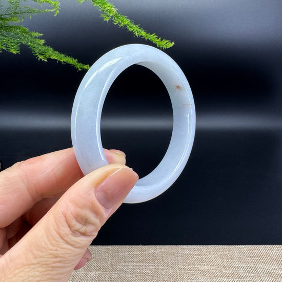Genuine Burmese  Lavender Jade Jadeite Bangle Bracelet ( 56.3mm )