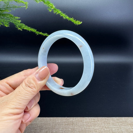 Genuine Burmese Icy Green Jade Jadeite Bangle Bracelet ( 56mm )