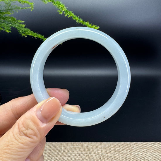Genuine Burmese Icy Green Jade Jadeite Bangle Bracelet ( 56mm )