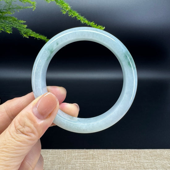 Genuine Burmese Green Jade Jadeite Bangle Bracelet ( 56.4mm )