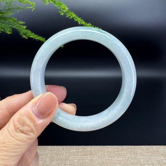 Genuine Burmese Green Jade Jadeite Bangle Bracelet ( 56.4mm )