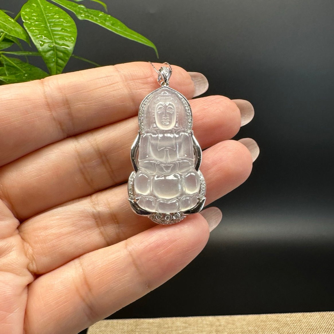 Lavender Jadeite Jade Lucky KouKou Pendant Real Jade Jewelry