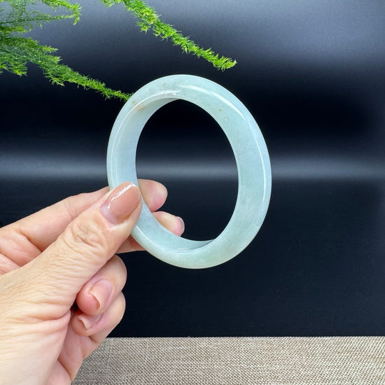 Genuine Burmese Apple Green Jade Jadeite Bangle Bracelet ( 56.4mm )