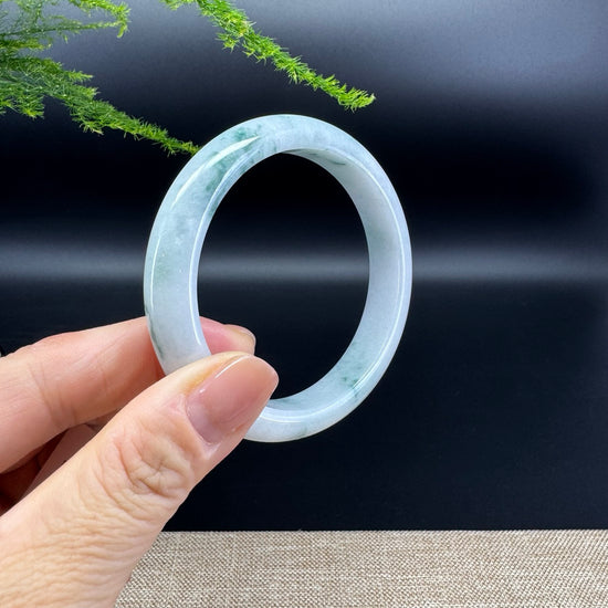 Genuine Burmese Green Jade Jadeite Bangle Bracelet ( 56.4mm )