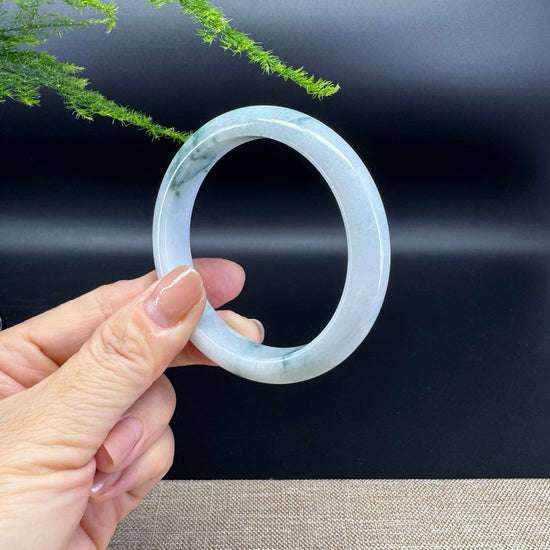 Genuine Burmese Green Jade Jadeite Bangle Bracelet ( 56.4mm )