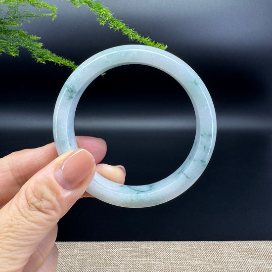 Genuine Burmese Green Jade Jadeite Bangle Bracelet ( 56.4mm )