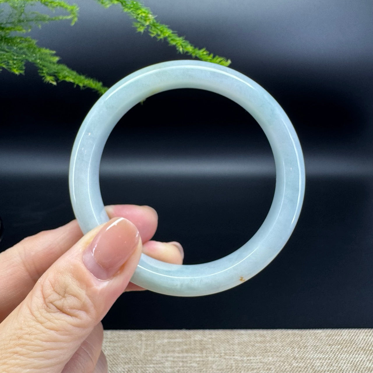Genuine Burmese Yellow Green Jade Jadeite Bangle Bracelet ( 56.8mm )