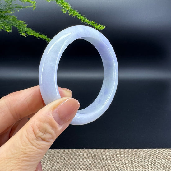 Genuine Burmese Lavender Jade Jadeite Bangle Bracelet (56.2mm)