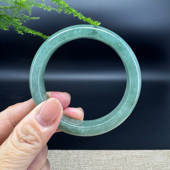 Genuine Burmese Green Jade Jadeite Bangle Bracelet ( 56.7mm )