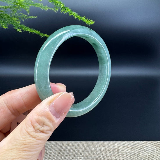 Genuine Burmese Green Jade Jadeite Bangle Bracelet ( 56.7mm )