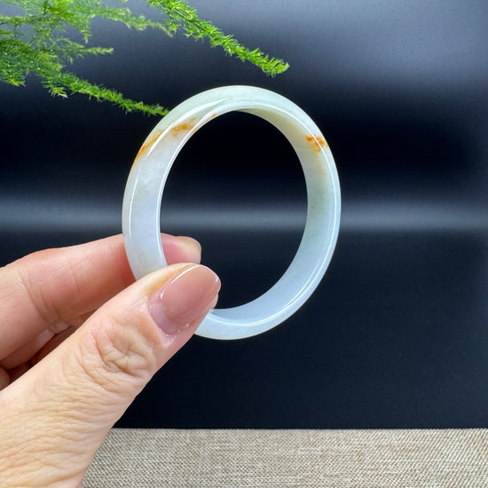 Genuine Burmese Yellow Green Jade Jadeite Bangle Bracelet ( 56.9mm )