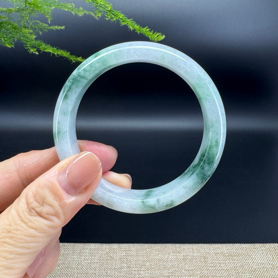 Genuine Burmese Green Jade Jadeite Bangle Bracelet ( 56.2mm )