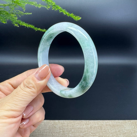 Genuine Burmese Green Jade Jadeite Bangle Bracelet ( 56.2mm )