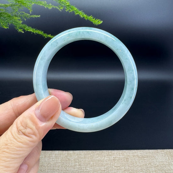 Genuine Burmese Green Jade Jadeite Bangle Bracelet ( 56.9mm )