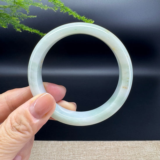 Genuine Burmese Yellow Green Jade Jadeite Bangle Bracelet ( 56.7mm )