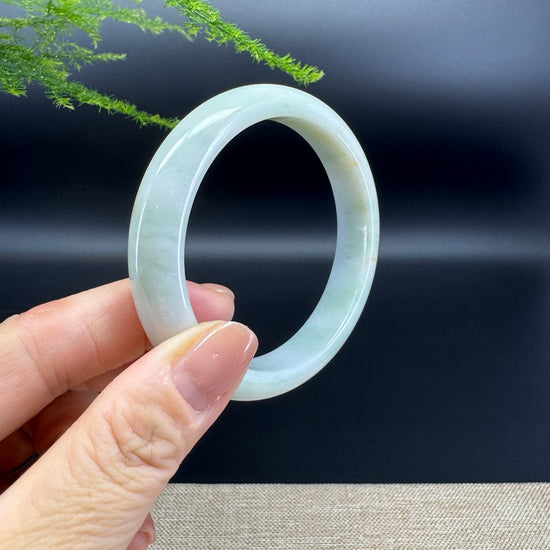 Genuine Burmese Yellow Green Jade Jadeite Bangle Bracelet ( 56.7mm )