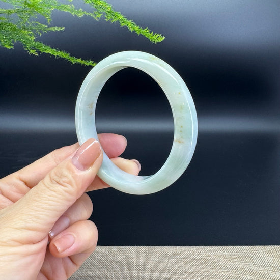 Genuine Burmese Yellow Green Jade Jadeite Bangle Bracelet ( 56.7mm )