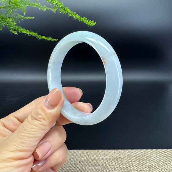 Genuine Burmese Icy Green Jade Jadeite Bangle Bracelet ( 56.1mm )