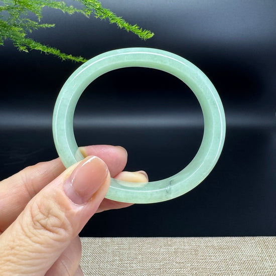 Genuine Burmese Green Jade Jadeite Bangle Bracelet (56.5*49.5mm)