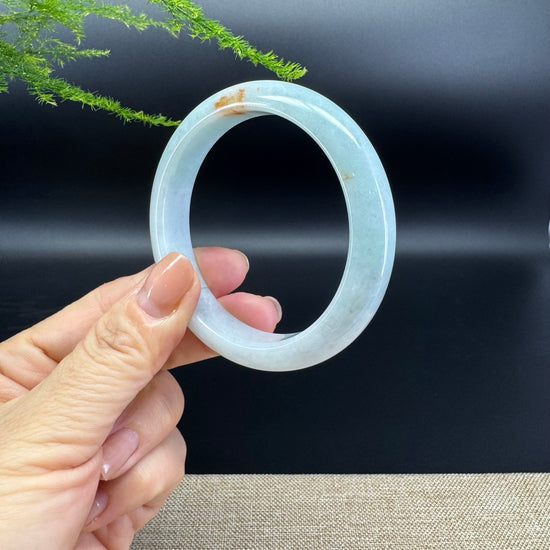 Genuine Burmese Green Jade Jadeite Bangle Bracelet ( 56.2mm )