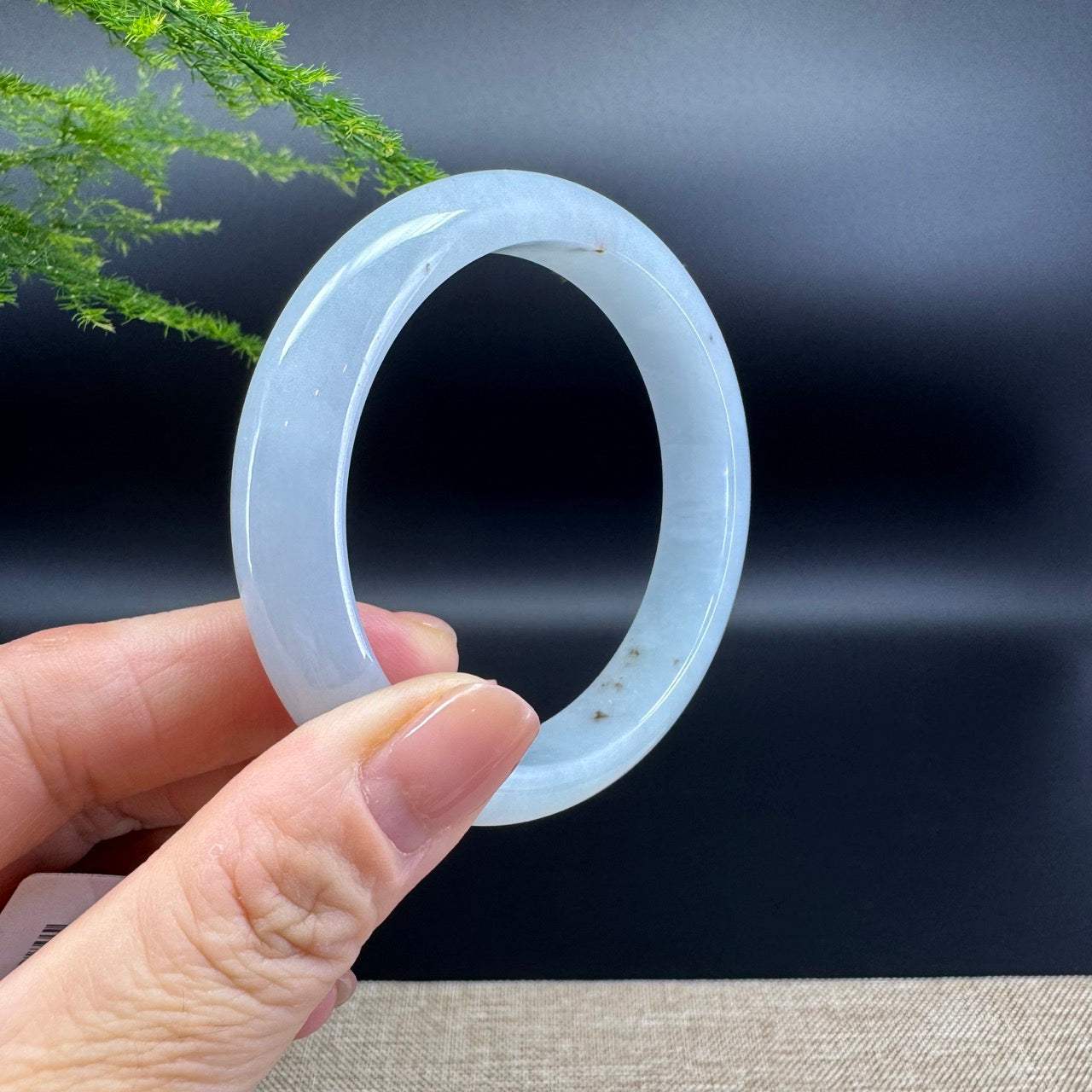 Genuine Burmese Icy Green Jade Jadeite Bangle Bracelet ( 56mm )