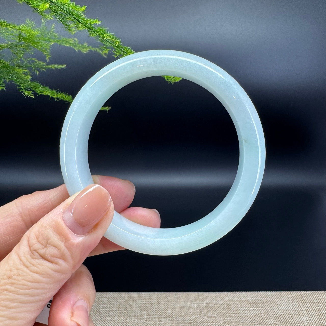 Genuine Burmese Green Jade Jadeite Bangle Bracelet ( 56.8mm )