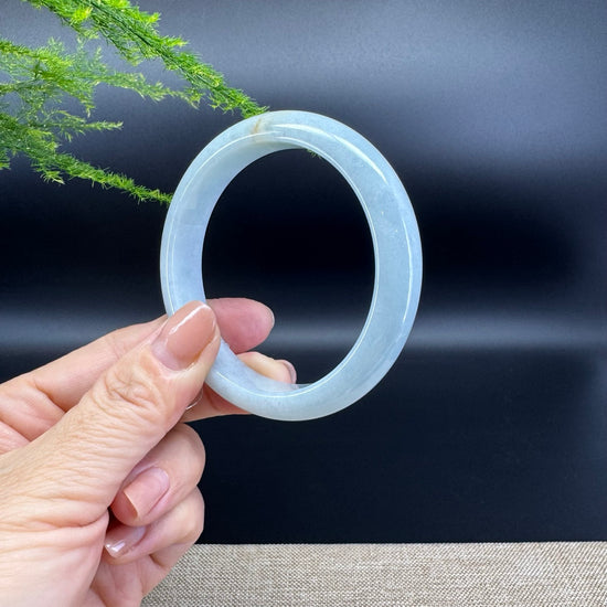 Genuine Burmese Icy Green Jade Jadeite Bangle Bracelet ( 56.1mm )