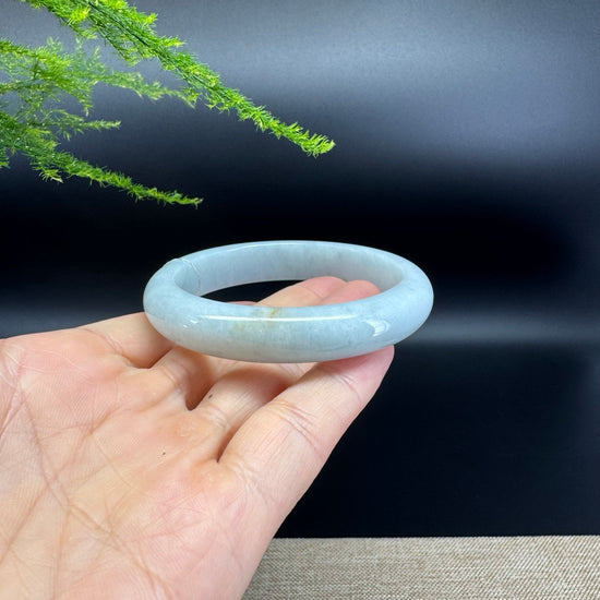 Genuine Burmese Icy Green Jade Jadeite Bangle Bracelet ( 56.1mm )