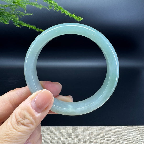 Genuine Burmese Matcha Green Jade Jadeite Bangle Bracelet ( 57.5mm )