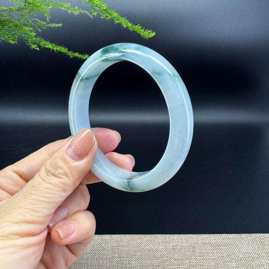 Genuine Burmese Green Jade Jadeite Bangle Bracelet ( 57.8mm )