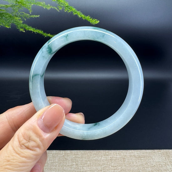 Genuine Burmese Green Jade Jadeite Bangle Bracelet ( 57.8mm )