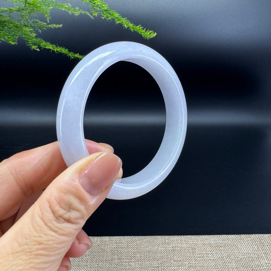 Genuine Burmese Lavender Jade Jadeite Bangle Bracelet ( 57.8mm )