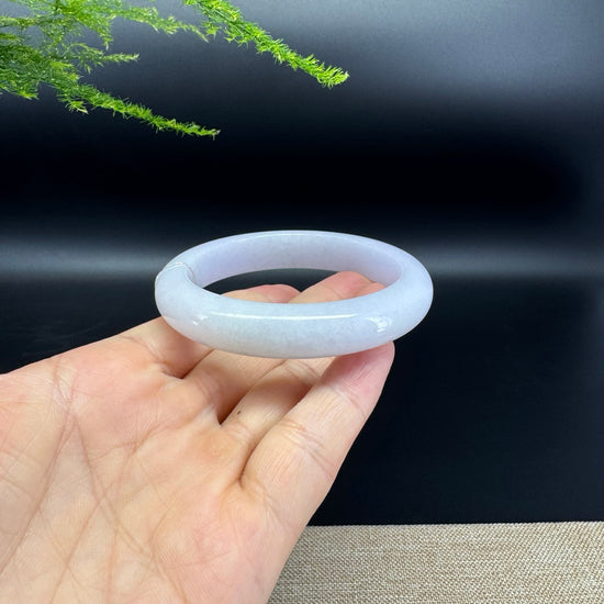Genuine Burmese Lavender Jade Jadeite Bangle Bracelet ( 57.8mm )