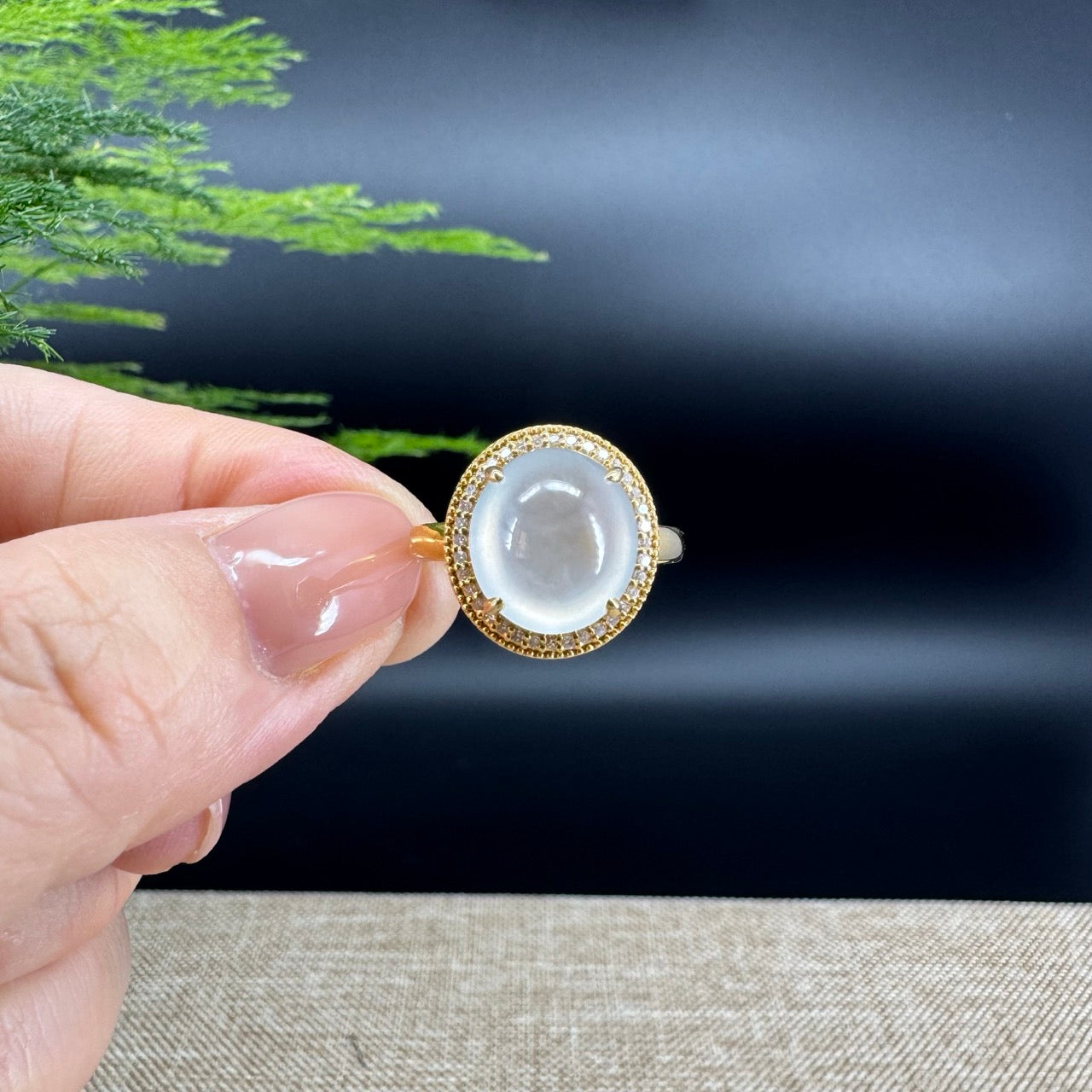 RealJade® "Signature Signet" 18K Yellow Gold Icy Jadeite Jade Ring