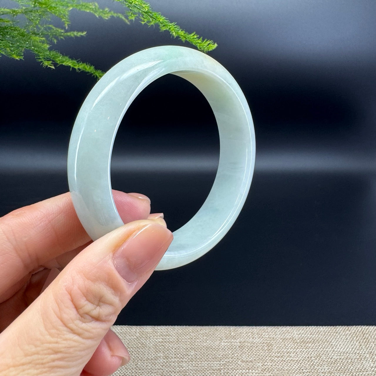 Genuine Burmese Yellow Green Jade Jadeite Bangle Bracelet ( 57.5mm )