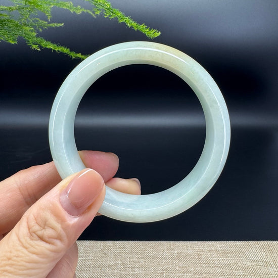 Genuine Burmese Yellow Green Jade Jadeite Bangle Bracelet ( 57.5mm )
