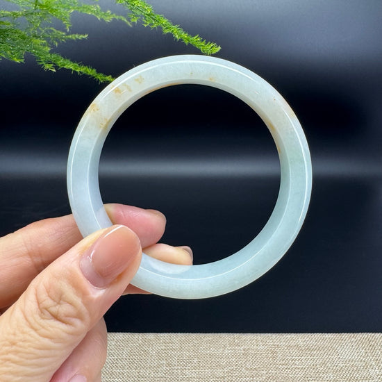 Genuine Burmese Yellow Green Jade Jadeite Bangle Bracelet ( 57.4mm )