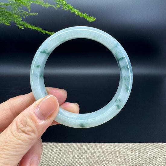 Genuine Burmese Green Jade Jadeite Bangle Bracelet ( 57.9mm )