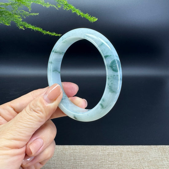 Genuine Burmese Green Jade Jadeite Bangle Bracelet ( 57.9mm )