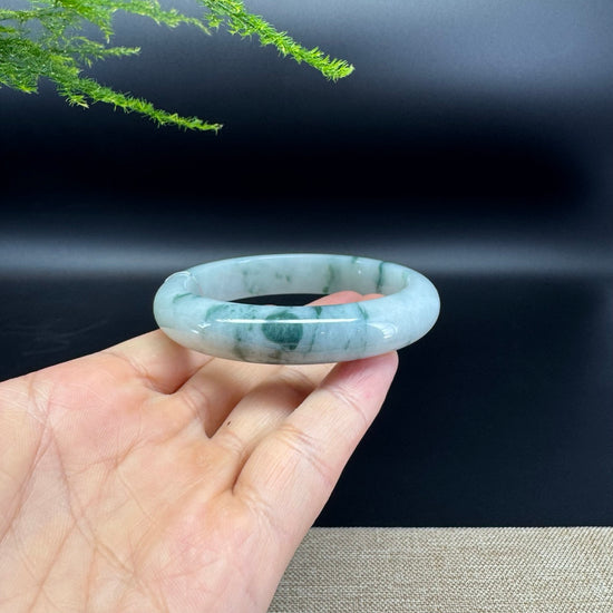 Genuine Burmese Green Jade Jadeite Bangle Bracelet ( 57.9mm )