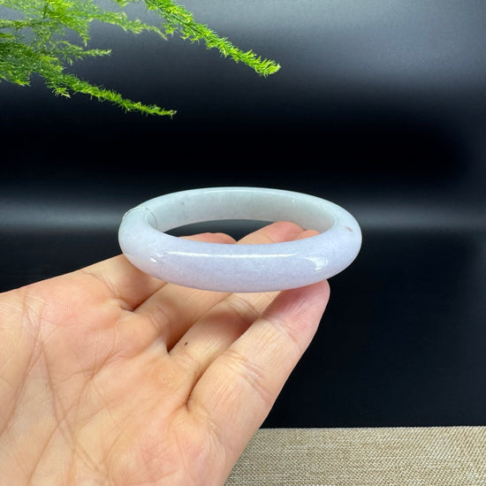 Genuine Burmese Lavender Green  Jade Jadeite Bangle Bracelet ( 57.8mm )