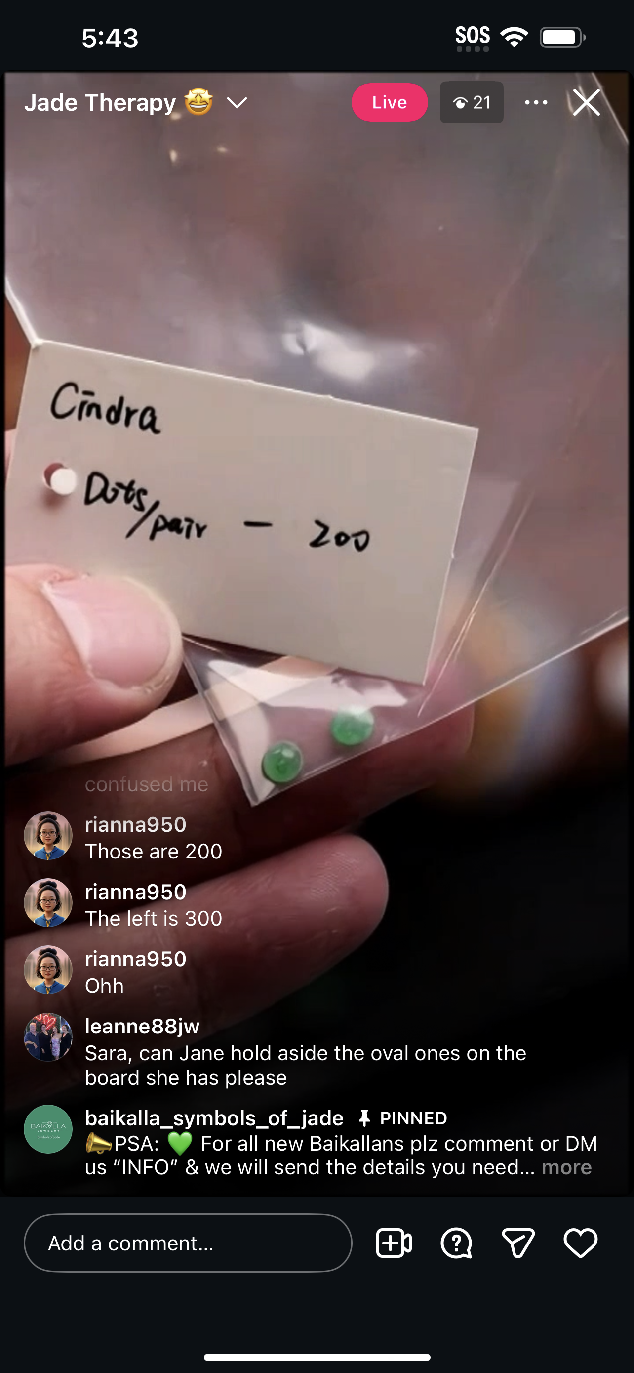 "Live" Imperial Green Jadeite Jade Dots Pair (12/16/2025)