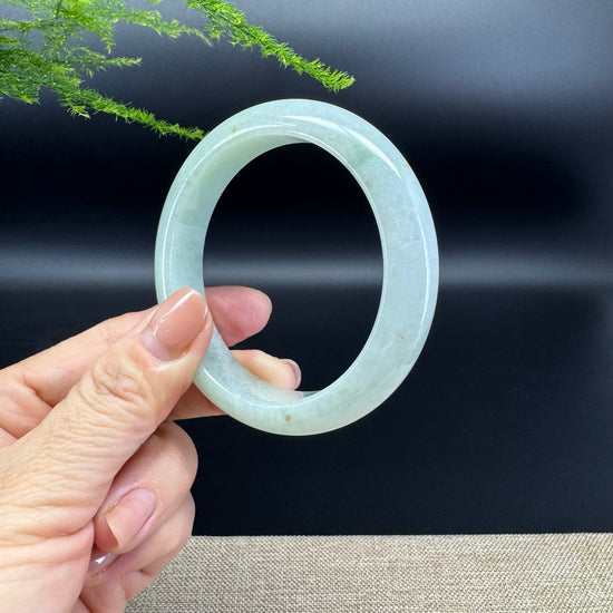 Genuine Burmese Apple Green Jade Jadeite Bangle Bracelet ( 57.4mm )