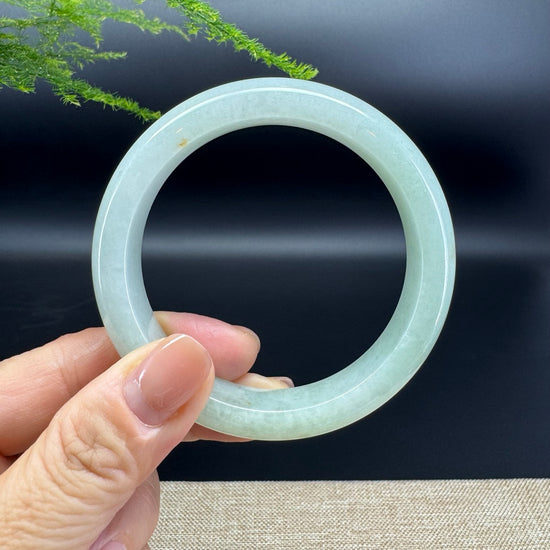 Genuine Burmese Apple Green Jade Jadeite Bangle Bracelet ( 57.4mm )