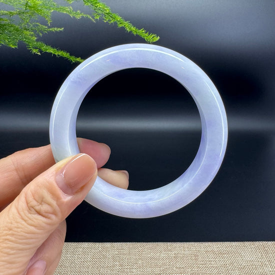 Genuine Burmese Lavender Jade Jadeite Bangle Bracelet (57.7mm)